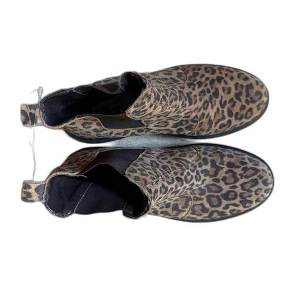 UO Brody Leopard Print Platform Chelsea Boots Lug Sole Brown Black Size 7 - Picture 4 of 8